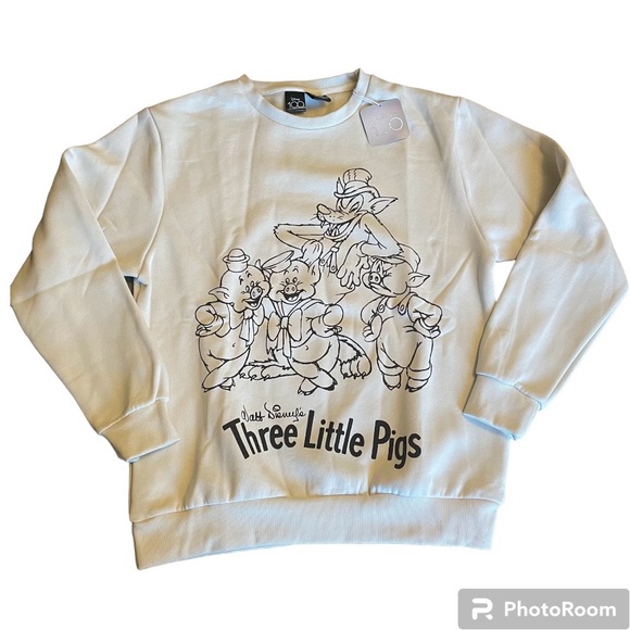 Cakeworthy Disney Three Little Pigs Crewneck oversized Sweater (Unisex) - Picture 2 of 7